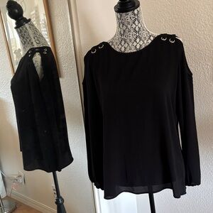 Papermoon Black cold shoulder Blouse